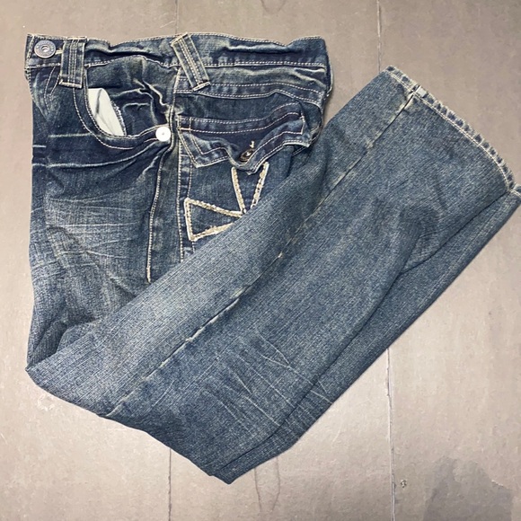 Hollywood The Jean People Denim - Hollywood The Jean People Size 16 Low Boot Cut Faded Denim Jeans